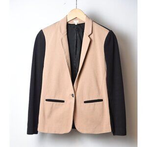 J.Crew Women's Blazer in Black and Beige Two-Tone Wool Cotton Blend Size XS